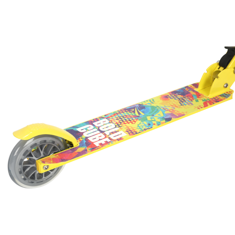 BOLDCUBE Kids 2 Wheel Foldable Scooter Yellow 4-9 years