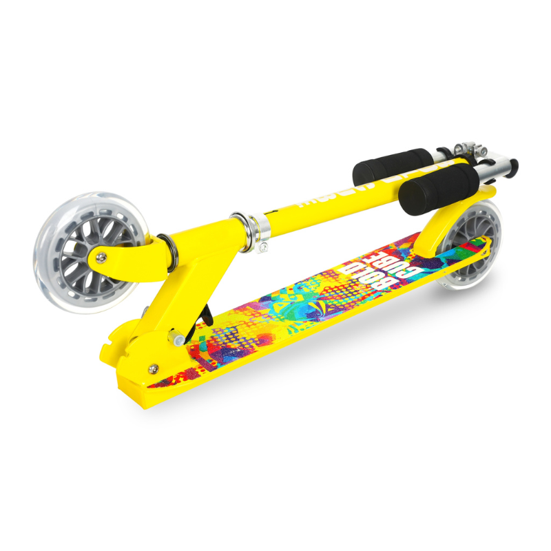 BOLDCUBE Kids 2 Wheel Foldable Scooter Yellow 4-9 years