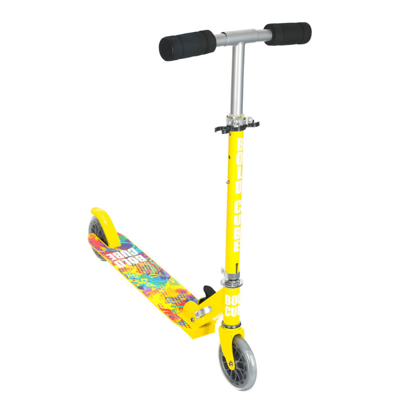 BOLDCUBE Kids 2 Wheel Foldable Scooter Yellow 4-9 years