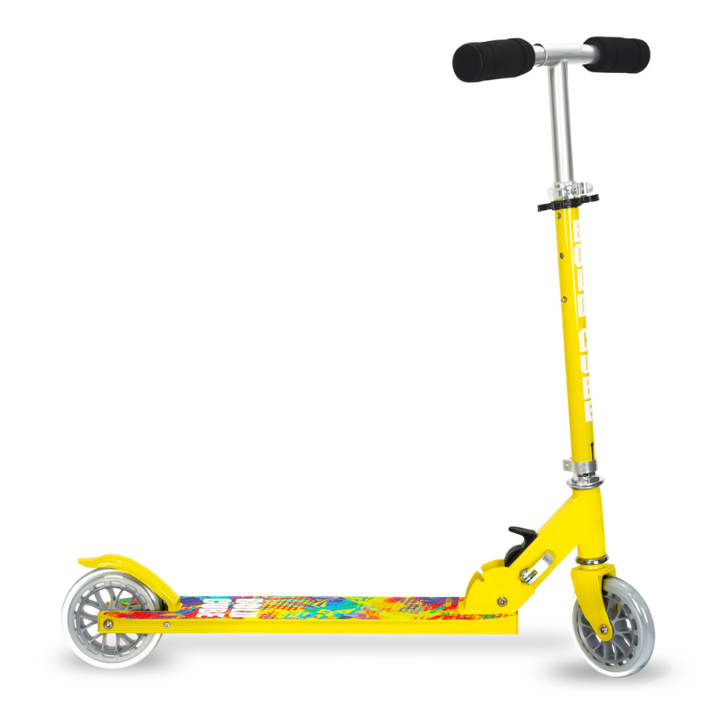 BOLDCUBE Kids 2 Wheel Foldable Scooter Yellow 4-9 years