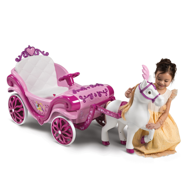 HUFFY Disney Princess Royal Horse and Carriage 6V Electric Ride On