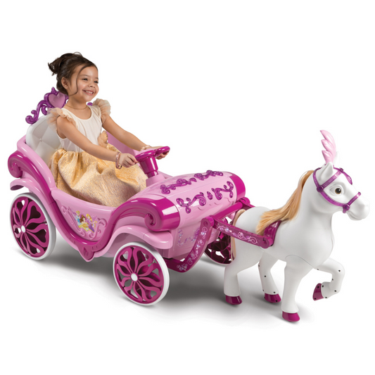 HUFFY Disney Princess Royal Horse and Carriage 6V Electric Ride On