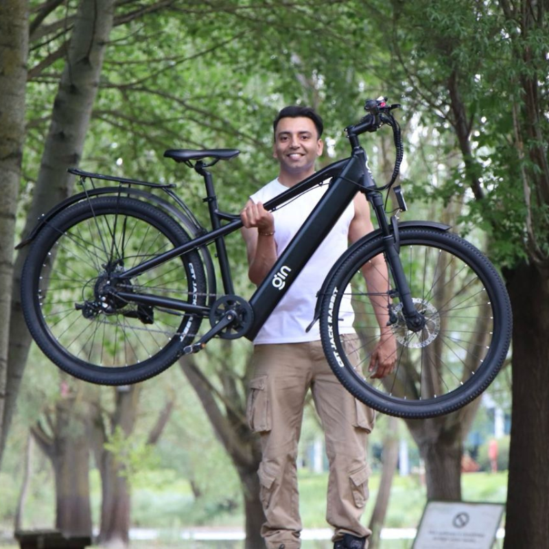 GIN X 250W: Electric Hybrid Bike Crossbar Black