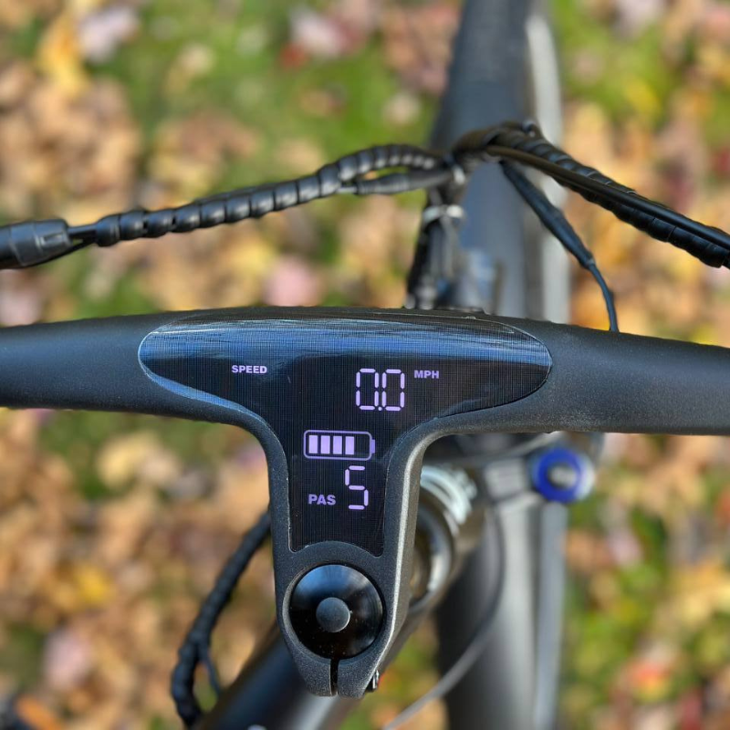 GIN X 250W: Electric Hybrid Bike Crossbar Black- Sleek Display