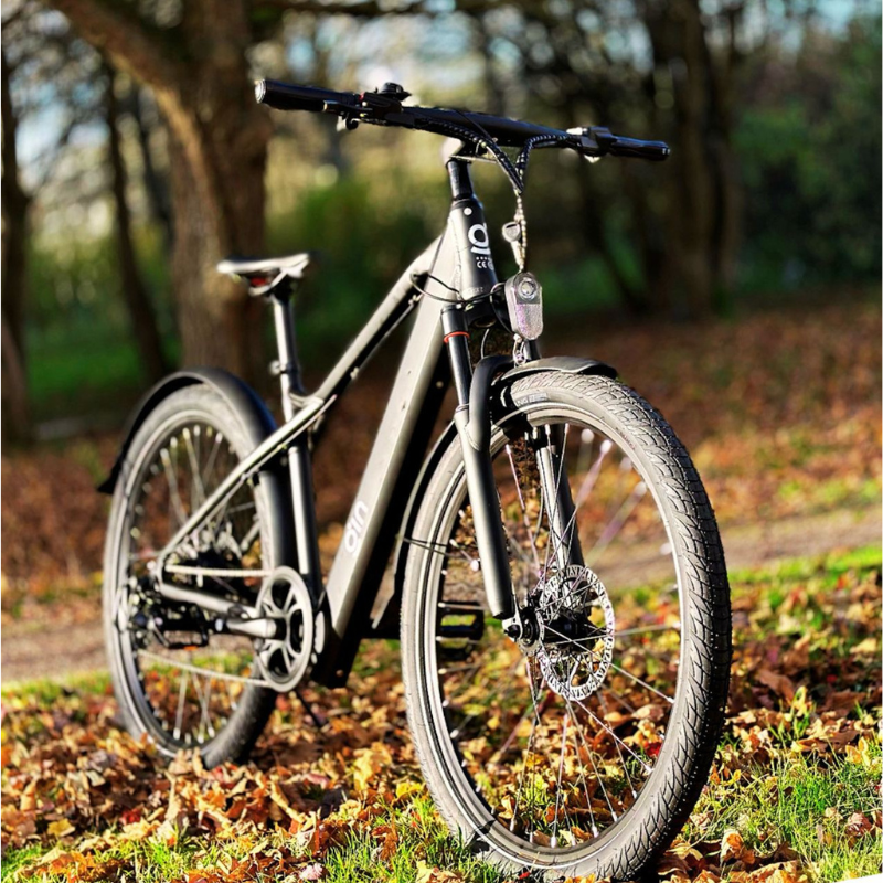 GIN X 250W: Electric Hybrid Bike Crossbar Black- Sleek Display