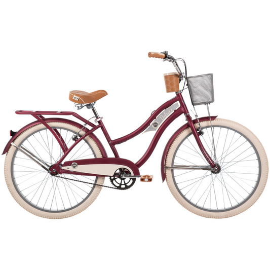HUFFY Deluxe 26" Cruiser Bike 12+ Dark Berry