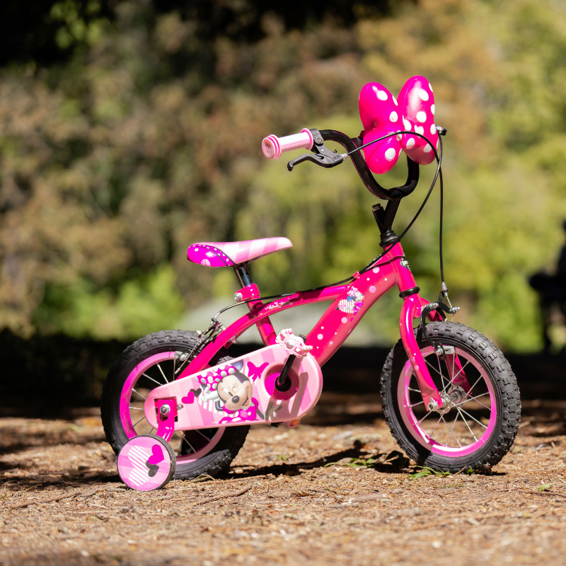 HUFFY Disney Minnie Mouse Kids Bike 12" Pink 3-5 Years + Stabilisers