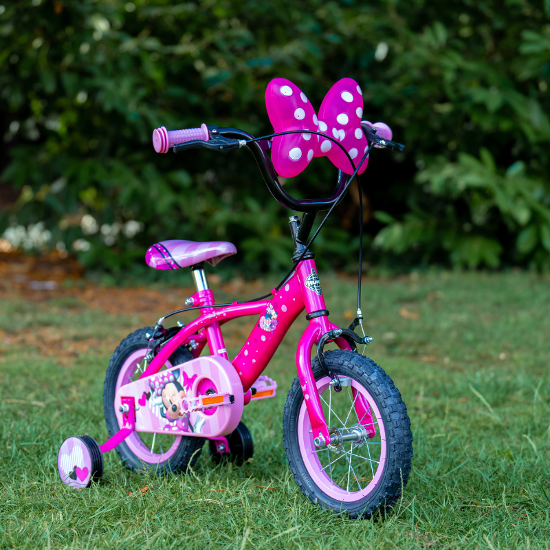 HUFFY Disney Minnie Mouse Kids Bike 12" Pink 3-5 Years + Stabilisers
