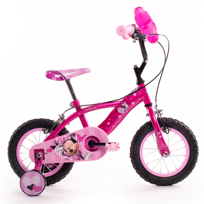 bike helmet 5-8 year old girl minnie HUFFY Disney Minnie Mouse Kids Bike 12" Pink 3-5 Years Stabilisers