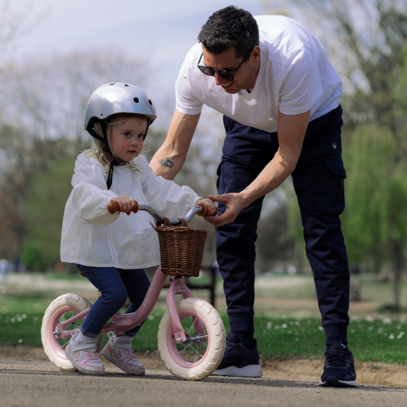 HUFFY Vintage 10-inch Balance Bike for Kids 2-4 years Dusted Pink