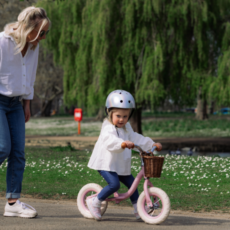 HUFFY Vintage 10-inch Balance Bike for Kids 2-4 years Dusted Pink