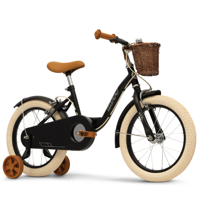 HUFFY Vintage 16-inch Bike for Kids 4-6 years Matte Black