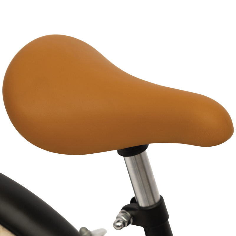 Vintage 16-inch Kids Bike 4-6 years Matte Black with basket & stabilisers