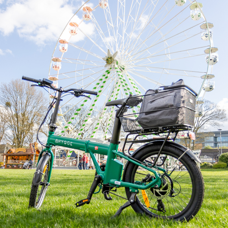 HYGEE Virum Lightweight Foldable Racing Green Electric Bike