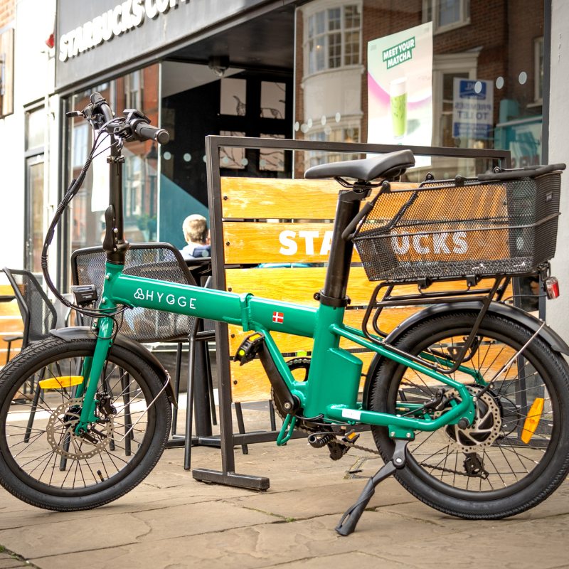 HYGEE Virum Lightweight Foldable Racing Green Electric Bike
