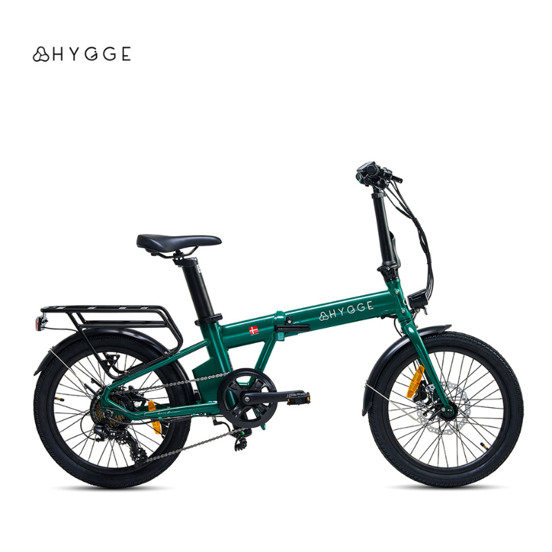 HYGEE Virum Lightweight Foldable Racing Green Electric Bike