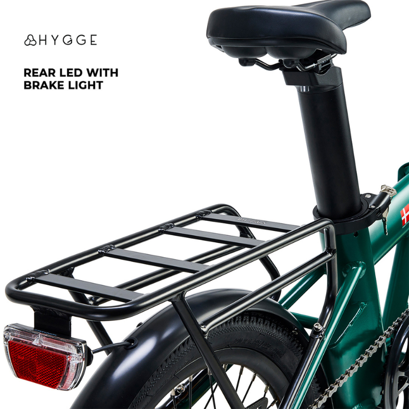 HYGEE Virum Lightweight Foldable Racing Green Electric Bike