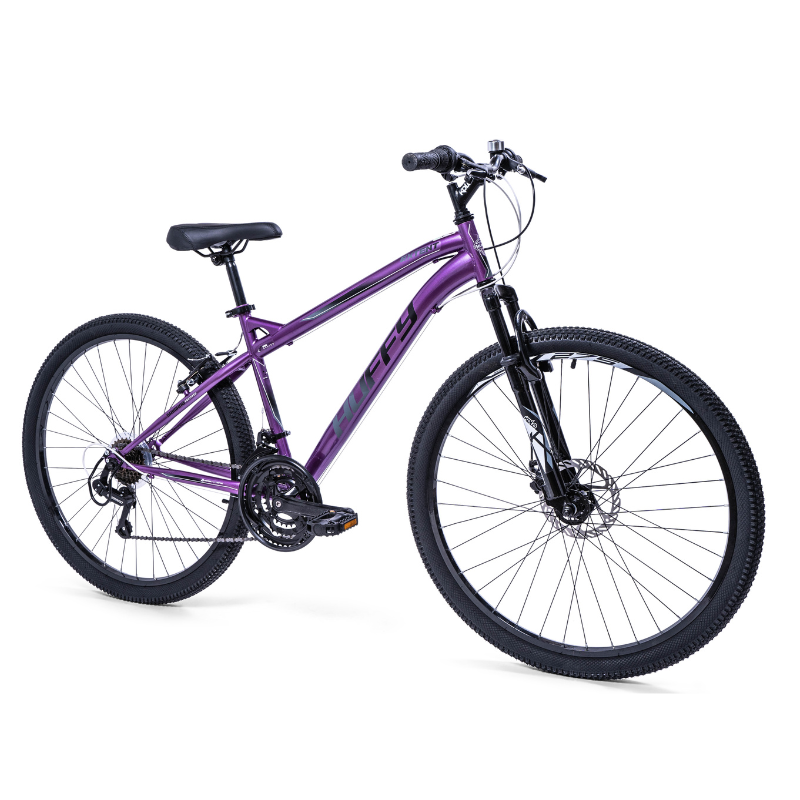 HUFFY Extent Womens MTB 27.5" Wheels 18 Speed Gloss Purple + Black
