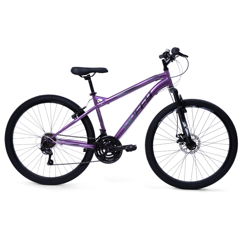 HUFFY Extent Womens MTB 27.5" Wheels 18 Speed Gloss Purple + Black