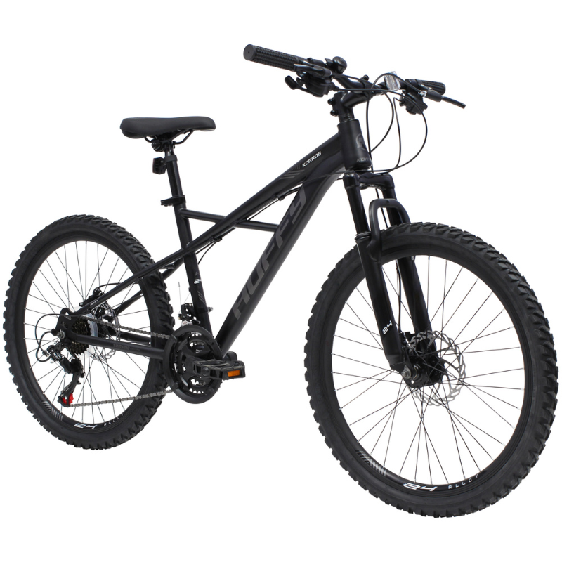 HUFFY Korros 24" Mountain Bike Black 21 Speed for Kids 8-13 yrs