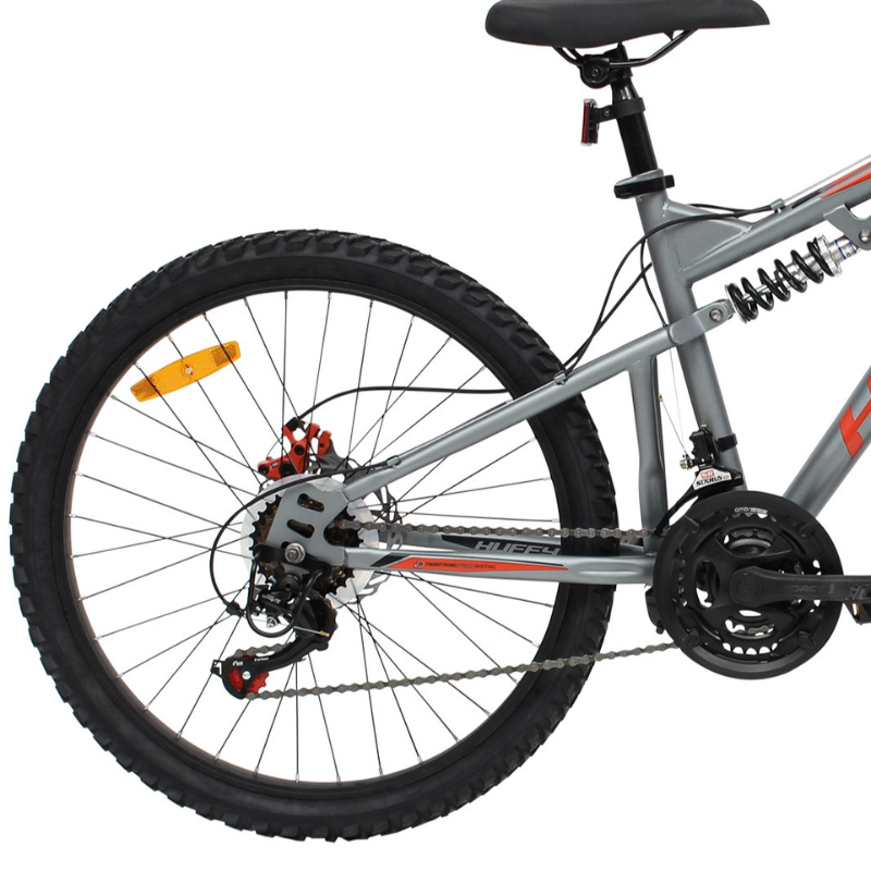 24" Huffy Marker MTB (Age 8-12) – Full-Suspension Trail Bike Gunmetal Grey