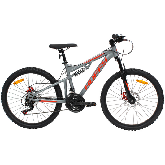 HUFFY Marker 24" Mountain Bike - Full Suspension 21 Speed Gunmetal Grey