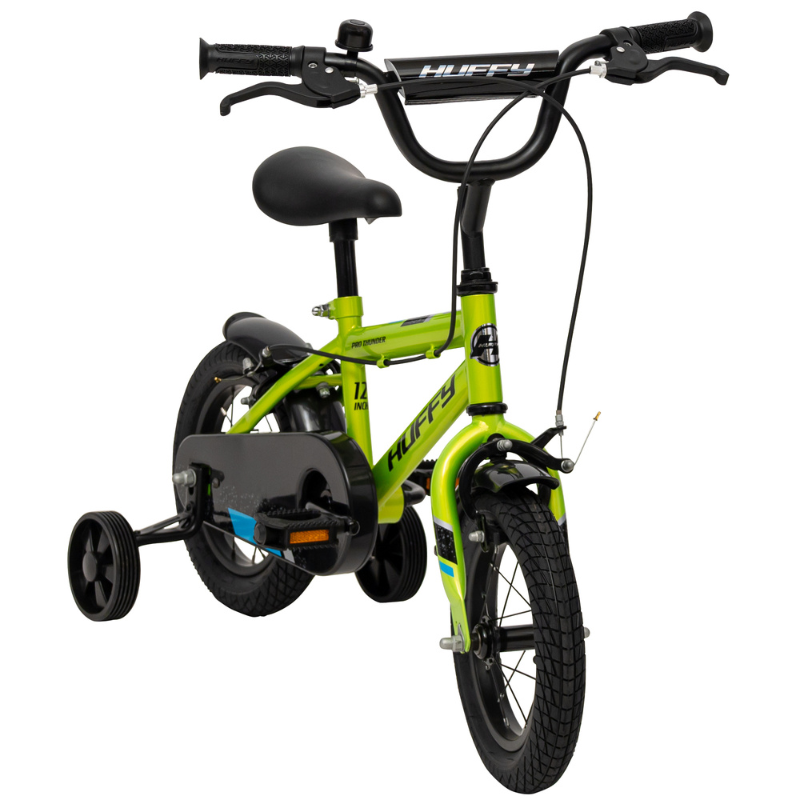 Huffy Pro Thunder 12" Green Bike 3-5 yrs | Durable Kids Starter Bike