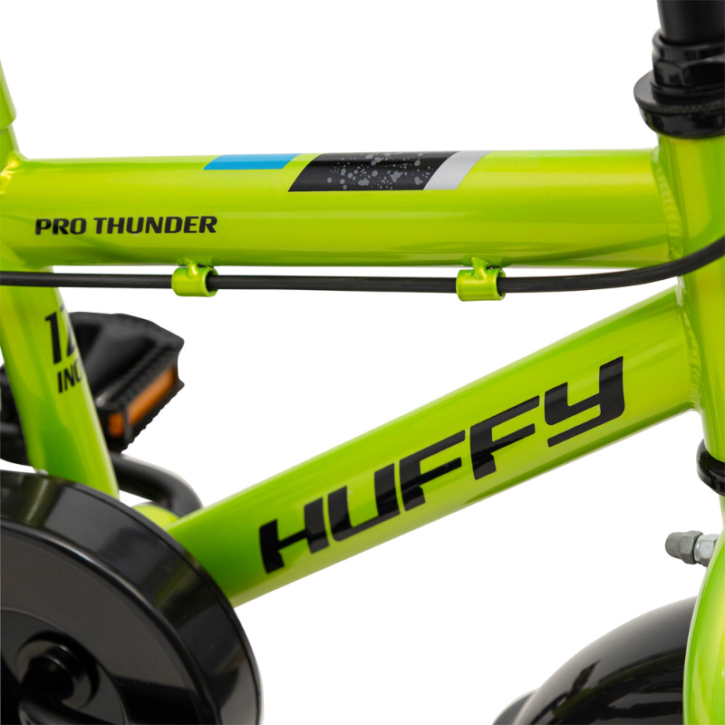 Huffy Pro Thunder 12" Green Bike 3-5 yrs | Durable Kids Starter Bike