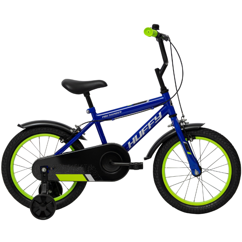 Huffy Pro Thunder 16" Kids Bike Blue | 4-6yrs | Removable Stabilisers & Adjustable Seat