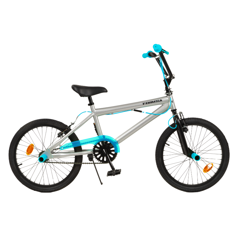 TOISMA Kids BMX 20' Bicycle Silver/Blue 7-9 Years