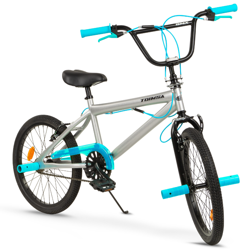 TOISMA Kids BMX 20' Bicycle Silver/Blue 7-9 Years