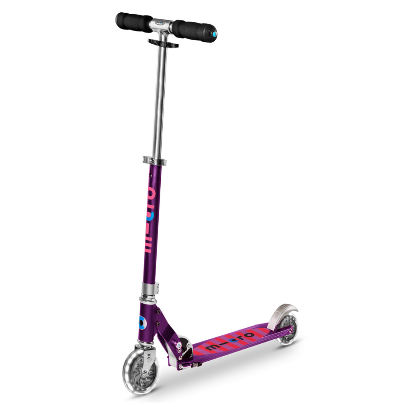 MICRO Sprite Classic LED Wheels Purple Scooter 5-12 years