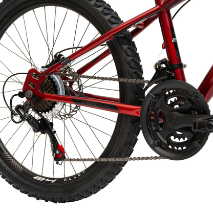 24" Men’s Mountain Bike | Hardtail MTB with 21-Speed Gears & Suspension