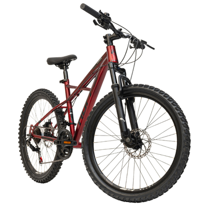 24" Men’s Mountain Bike | Hardtail MTB with 21-Speed Gears & Suspension
