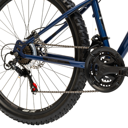27.5" Huffy Korros Bike for Ages 13+ | Hardtail MTB with 21 Speeds | Blue