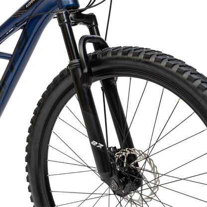 27.5" Huffy Korros Bike for Ages 13+ | Hardtail MTB with 21 Speeds | Blue