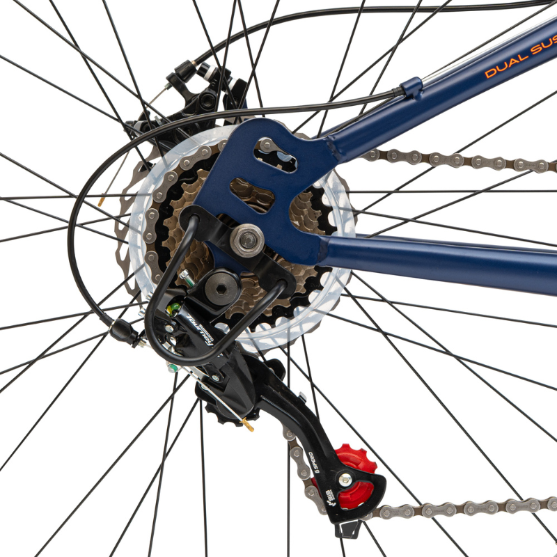 27.5" Huffy Marker MTB (Age 13+) – Full-Suspension Adventure Bike Blue