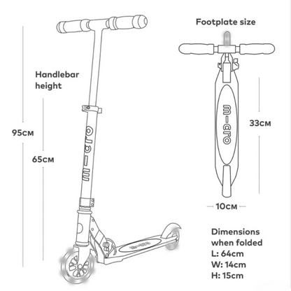 MICRO Sprite Classic LED Wheels Purple Scooter 5-12 years