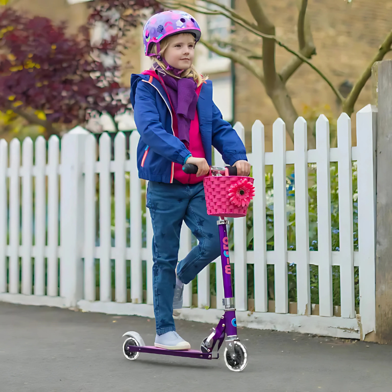 MICRO Sprite Classic LED Wheels Purple Scooter 5-12 years