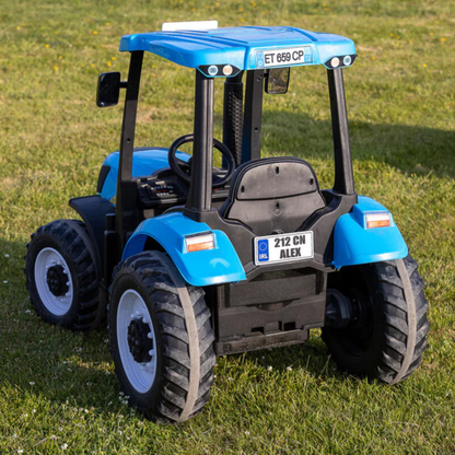 AKAC New Holland 24V Electric Tractor – Ride-On with MP3- 2-8 yrs