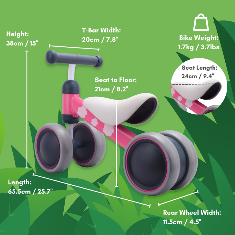 BOLDCUBE Bonnie Bunny Baby Balance Bike 6-18 months