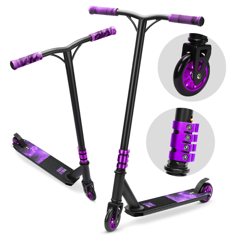 BOLDCUBE Deluxe Stunt Scooter Purple 8+ years