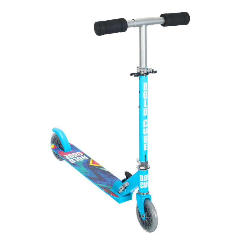 BOLDCUBE Kids 2 Wheel Foldable Scooter Blue 4-9 years