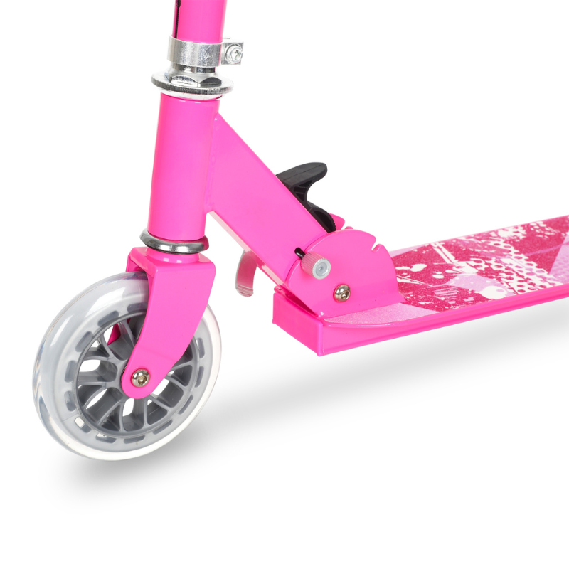 BOLDCUBE Kids 2 Wheel Foldable Scooter Pink 4-9 years