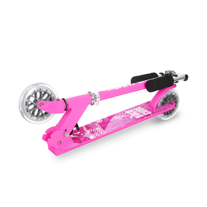 BOLDCUBE Kids 2 Wheel Foldable Scooter Pink 4-9 years