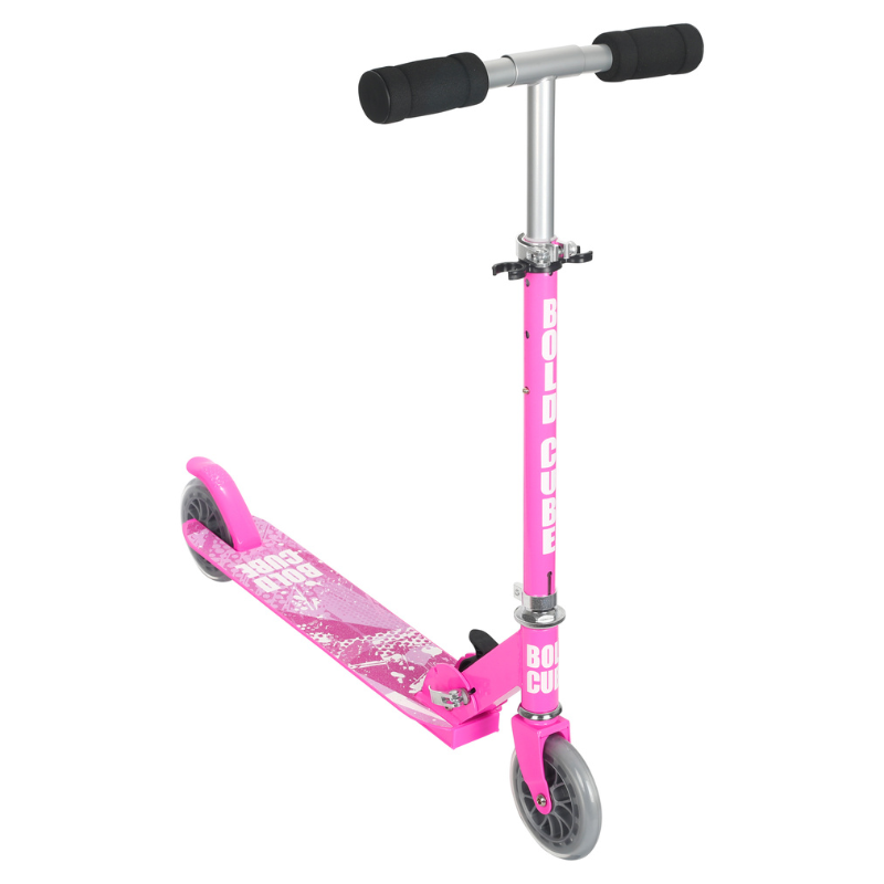 BOLDCUBE Kids 2 Wheel Foldable Scooter Pink 4-9 years