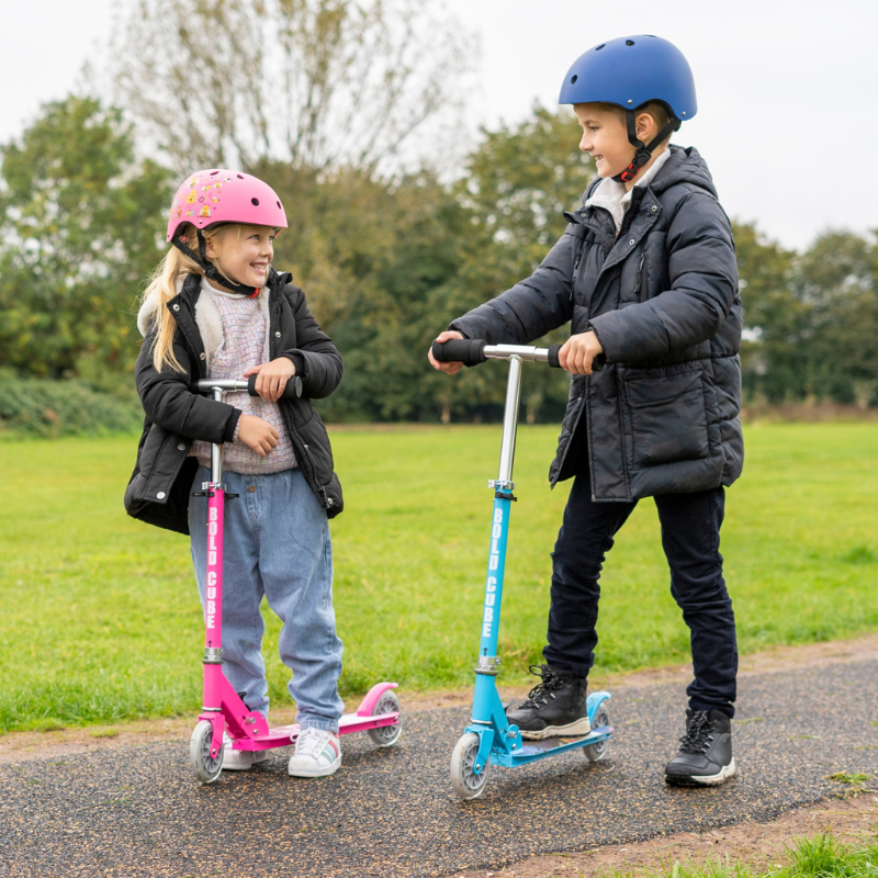 BOLDCUBE Kids 2 Wheel Foldable Scooter Pink 4-9 years