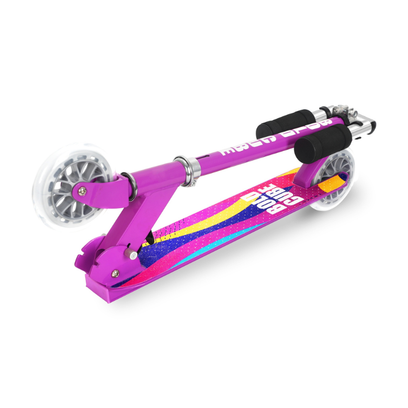 BOLDCUBE Kids 2 Wheel Foldable Scooter Purple 4-9 years