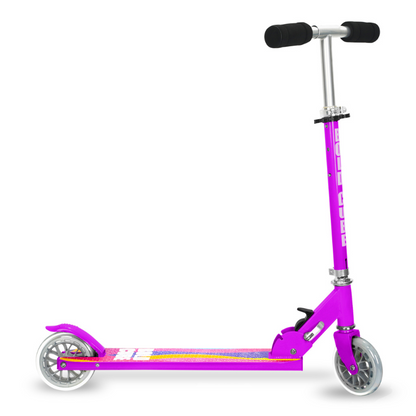 BOLDCUBE Kids 2 Wheel Foldable Scooter Purple 4-9 years