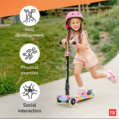 BOLDCUBE Kids Astro Dream Big 3 Wheel Scooter 5+ years